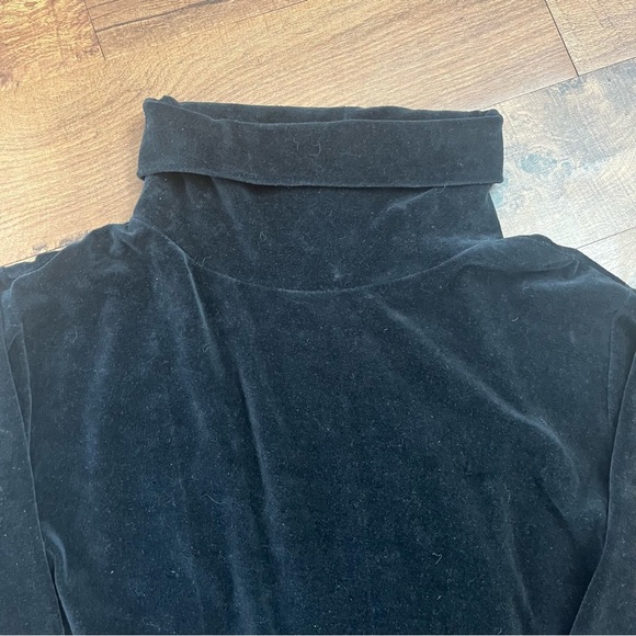Vintage Victoria secret sport velour pullover mock Foldover turtleneck Sz Large - Picture 2 of 6